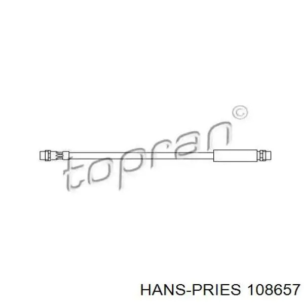 Шланг тормозной передний 108657 Hans Pries (Topran)