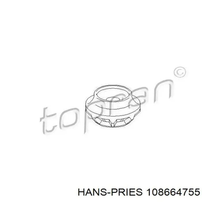 Опора заднего амортизатора Hans Pries (Topran) 108664755 цена, от 5.77 USD