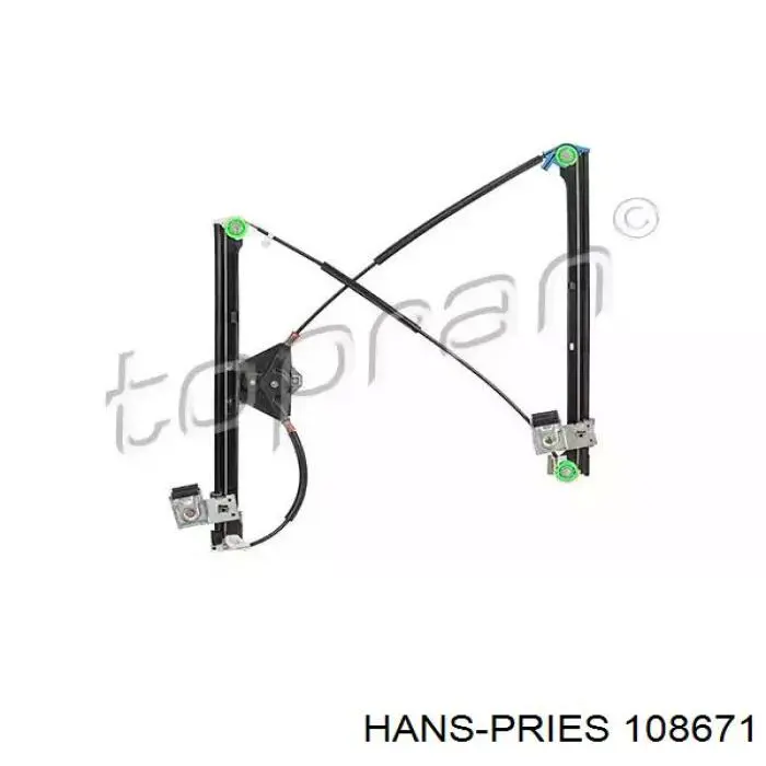 Стеклоподъемник передней правой двери 108671 Hans Pries (Topran)