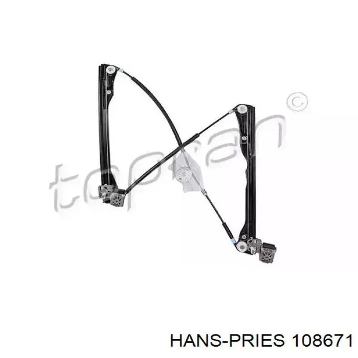 108671 Hans Pries (Topran) механизм стеклоподъемника двери передней правой
