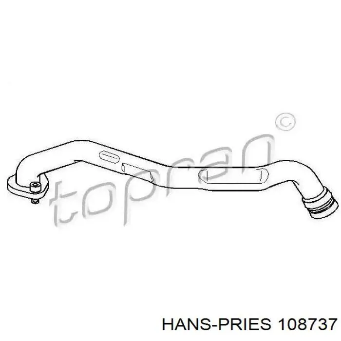 108737 Hans Pries (Topran) cano derivado de ventilação de cárter (de separador de óleo)