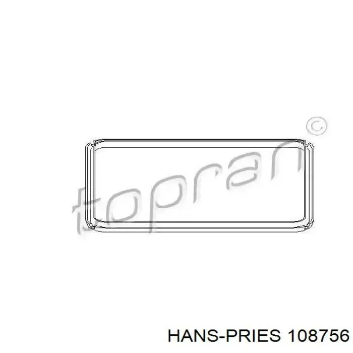 108756 Hans Pries (Topran) прокладка поддона акпп/мкпп
