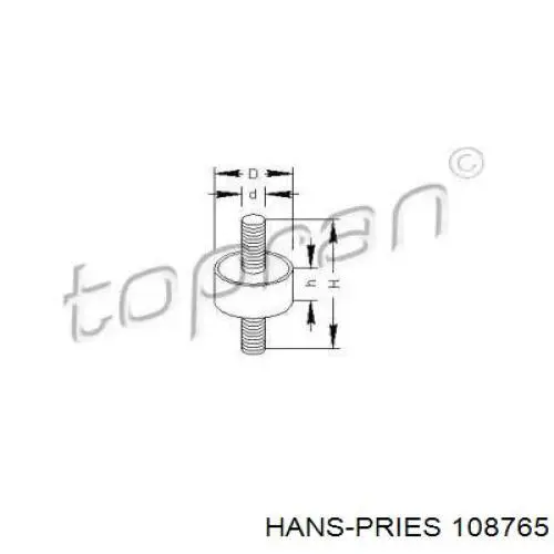 Кронштейн топливного насоса ТНВД Hans Pries (Topran) 108765