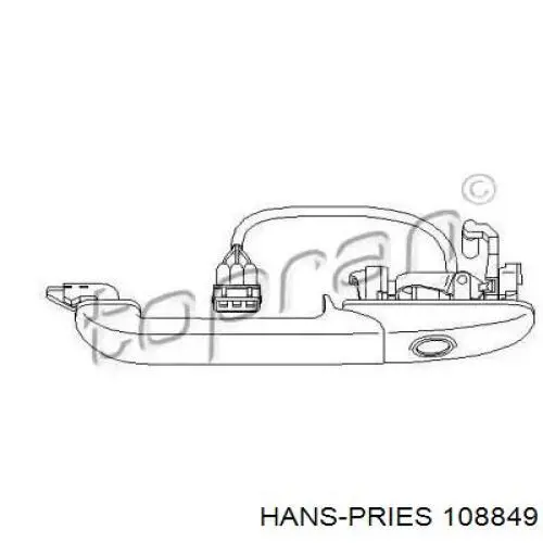 Ручка двери передней наружная левая 108849 Hans Pries (Topran)