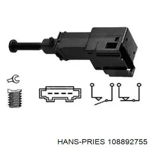 Датчик стоп сигнала 108892755 Hans Pries (Topran)