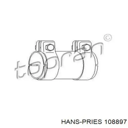 108897 Hans Pries (Topran) Соединитель выхлопной передний