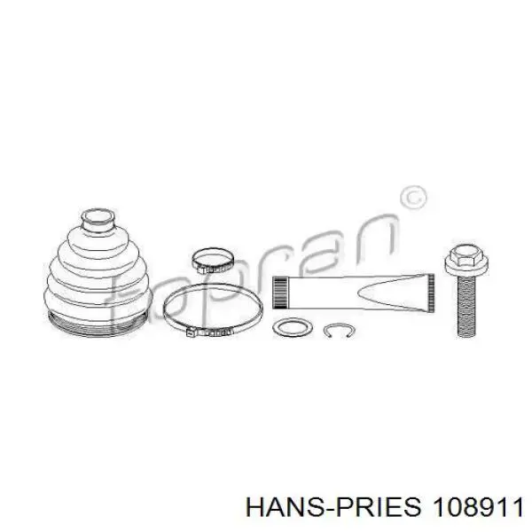 108911 Hans Pries (Topran) пыльник шруса передней полуоси наружный