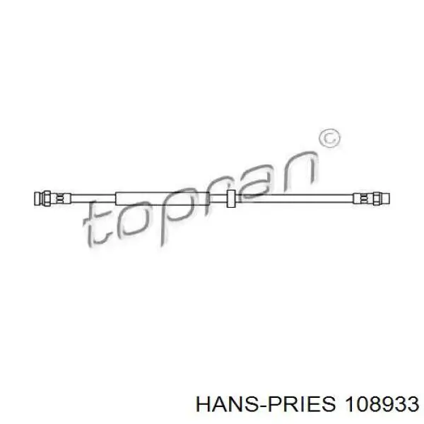 108933 Hans Pries (Topran) шланг тормозной задний