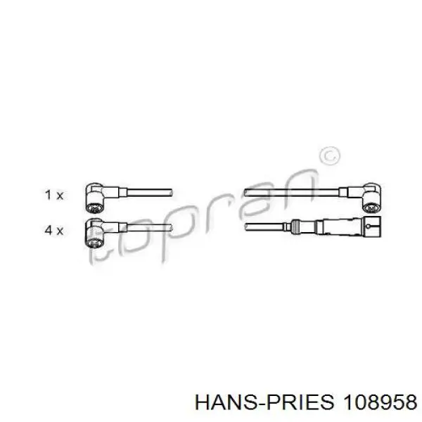 Высоковольтные провода 108958 Hans Pries (Topran)