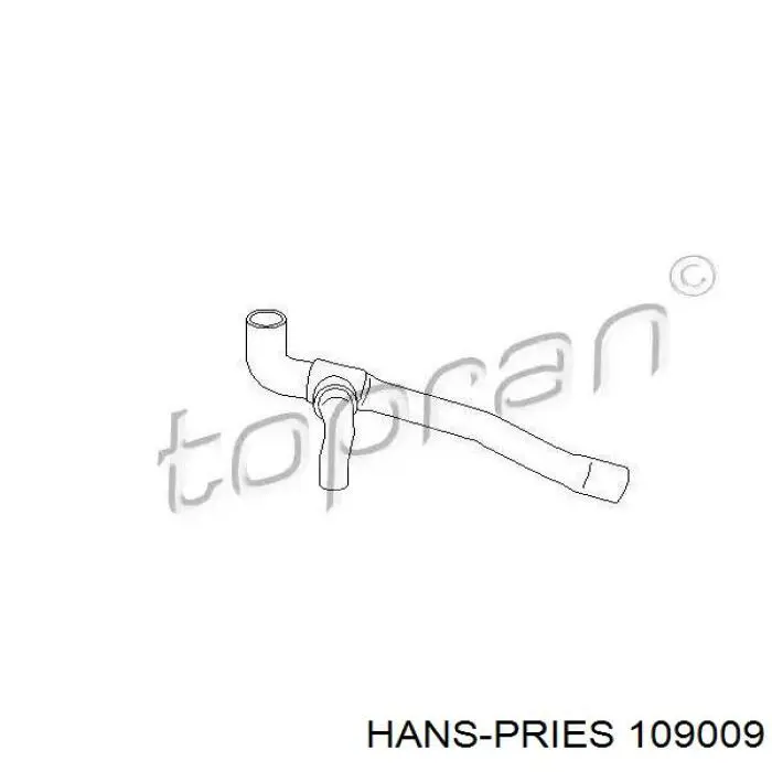 109009 Hans Pries (Topran) mangueira (cano derivado de bomba de água de admissão)