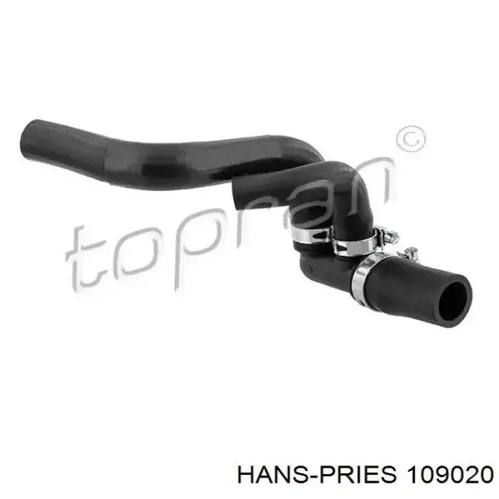 109020 Hans Pries (Topran) шланг (патрубок системы охлаждения)