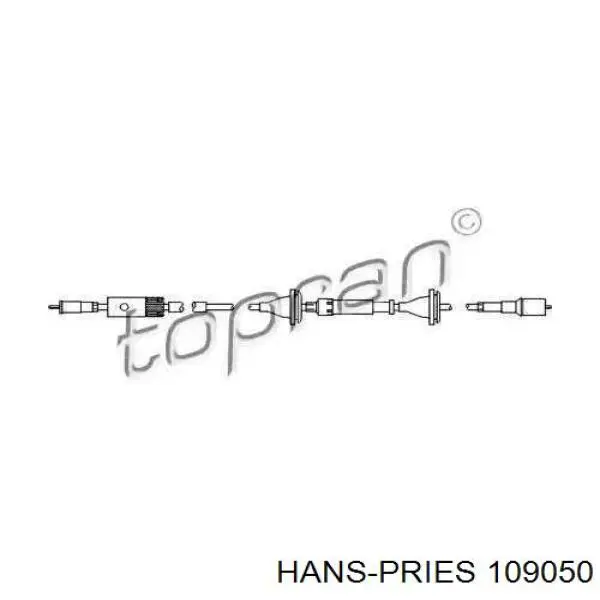 Трос привода спидометра 109050 Hans Pries (Topran)