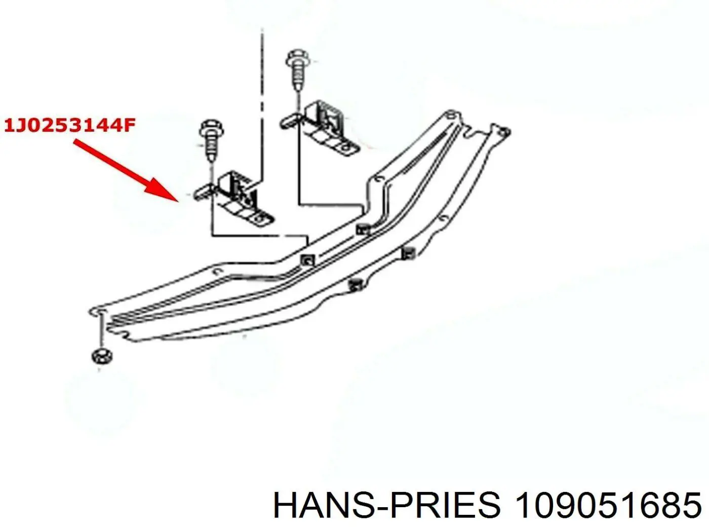 109051685 Hans Pries (Topran) Крепление глушителя