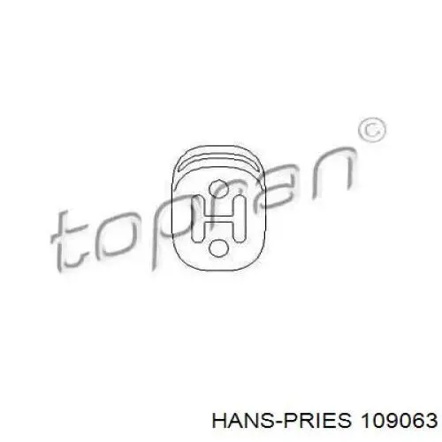 109063 Hans Pries (Topran) coxim de fixação do silenciador