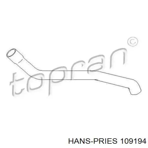 Патрубок радиатора 109194 Hans Pries (Topran)