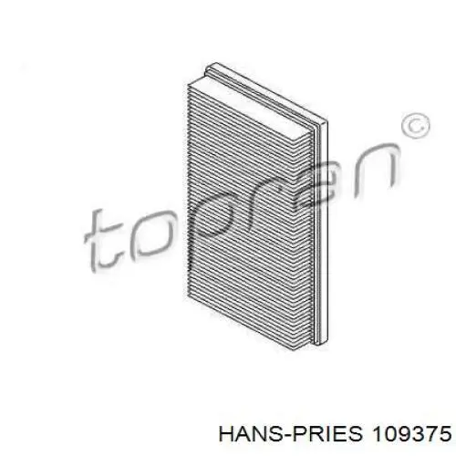 Воздушный фильтр 109375 Hans Pries (Topran)