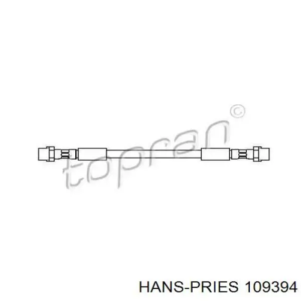 Шланг тормозной передний 109394 Hans Pries (Topran)