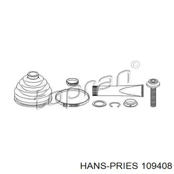 109408 Hans Pries (Topran) пыльник шруса передней полуоси наружный