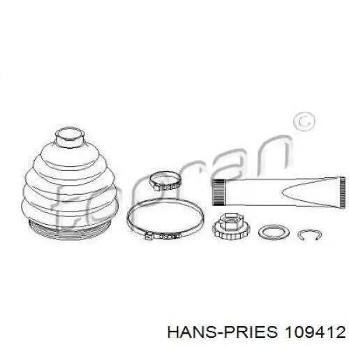 Пыльник ШРУСа наружный 109412 Hans Pries (Topran)