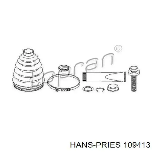 109413 Hans Pries (Topran) пыльник шруса передней полуоси наружный