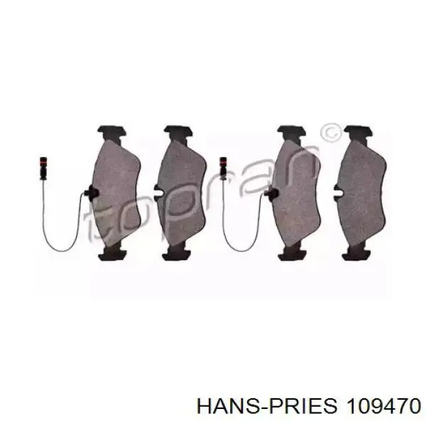 Задние тормозные колодки 109470 Hans Pries (Topran)