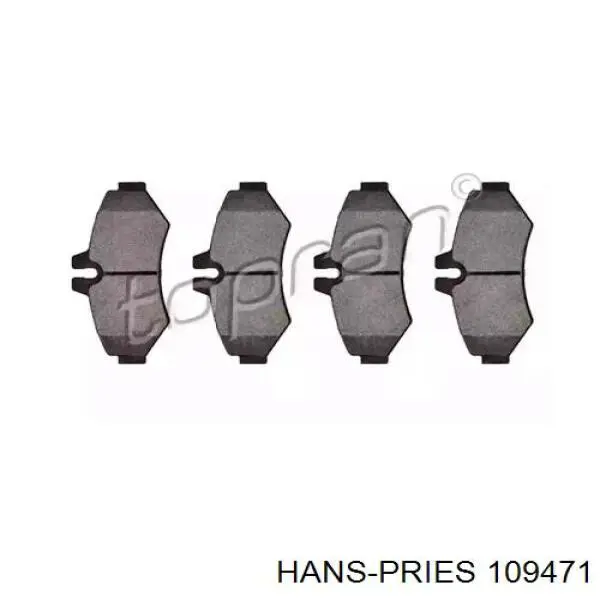 Колодки тормозные задние дисковые HANS PRIES 109471
