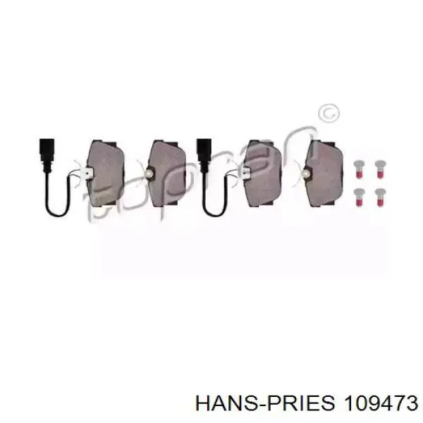 Задние тормозные колодки 109473 Hans Pries (Topran)