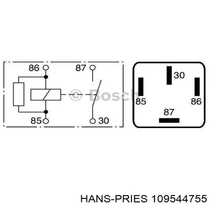 109544755 Hans Pries (Topran) Реле электробензонасоса