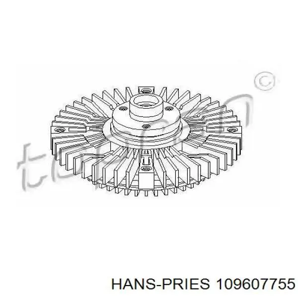 Вискомуфта вентилятора 109607755 Hans Pries (Topran)