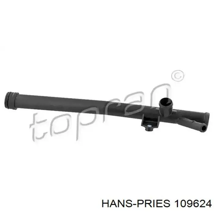 109624 Hans Pries (Topran) шланг (патрубок системы охлаждения)