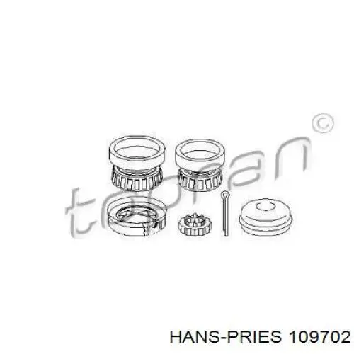 Подшипник задней ступицы 109702 Hans Pries (Topran)