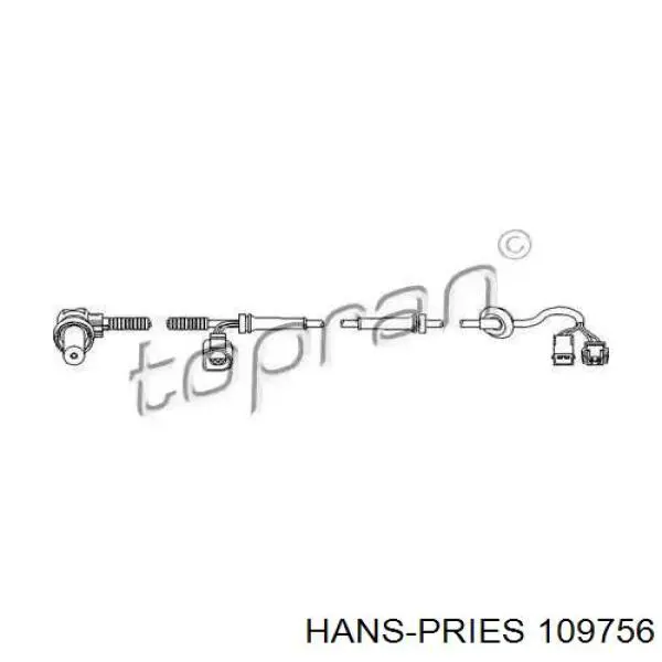 Датчик АБС (ABS) передний 109756 Hans Pries (Topran)