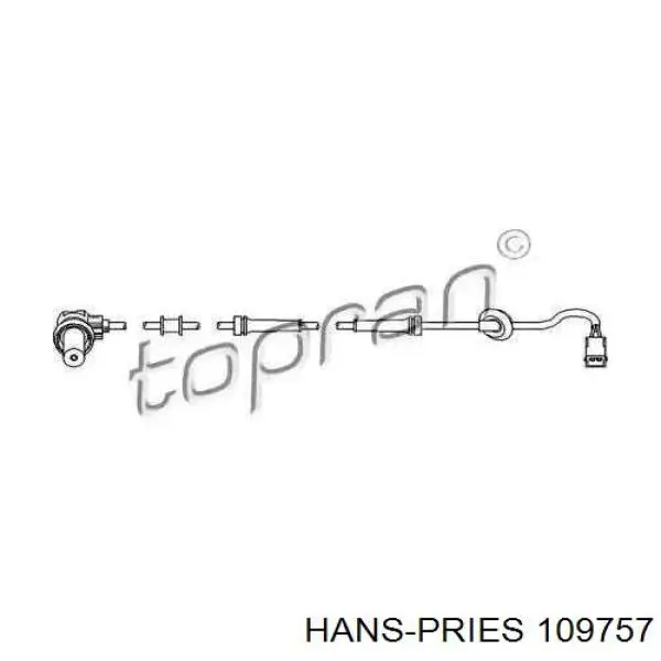 Датчик АБС (ABS) задний 109757 Hans Pries (Topran)