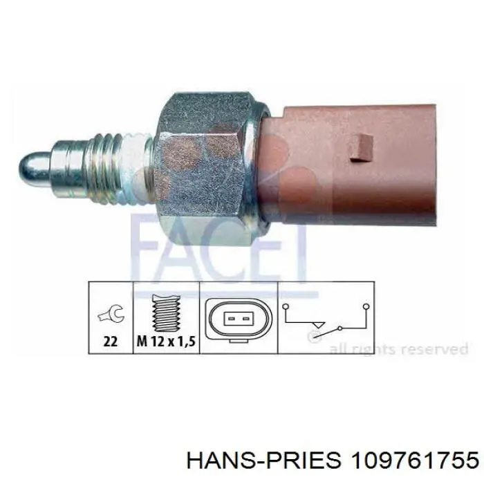Датчик заднего хода 109761755 Hans Pries (Topran)