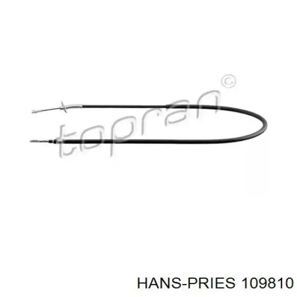 109 810 Hans Pries (Topran) трос ручного тормоза задний левый