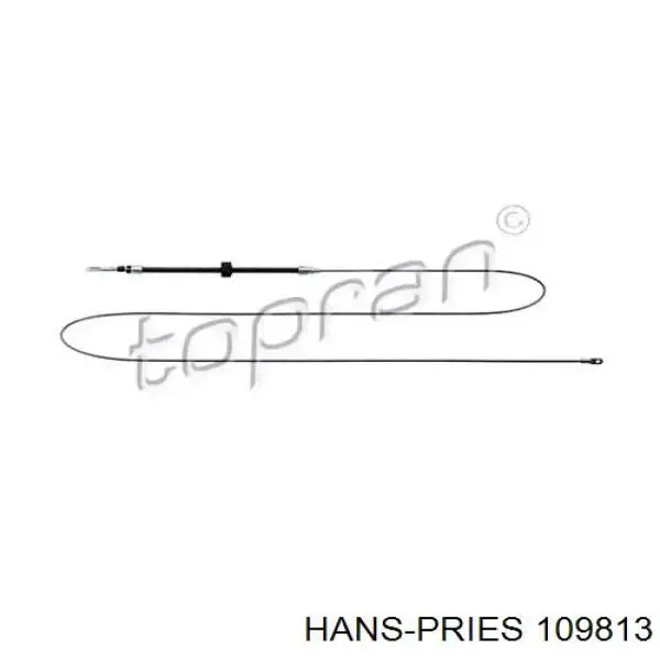 Трос ручного тормоза передний HANS PRIES 109813