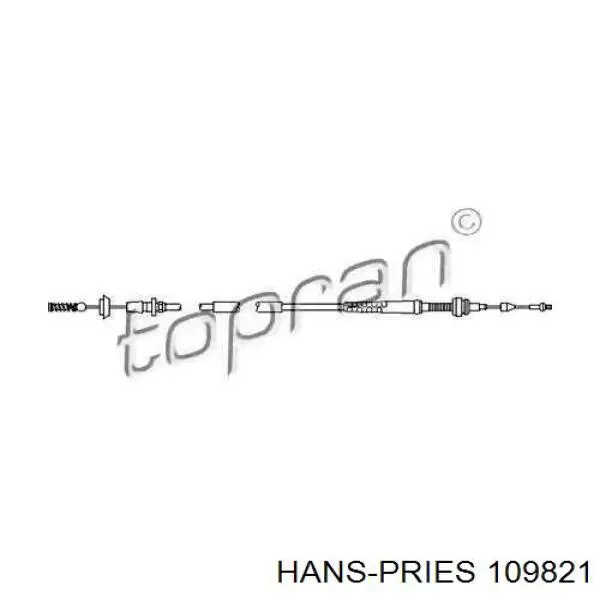 109821 Hans Pries (Topran) Cabo/pedal de gás (de acelerador)
