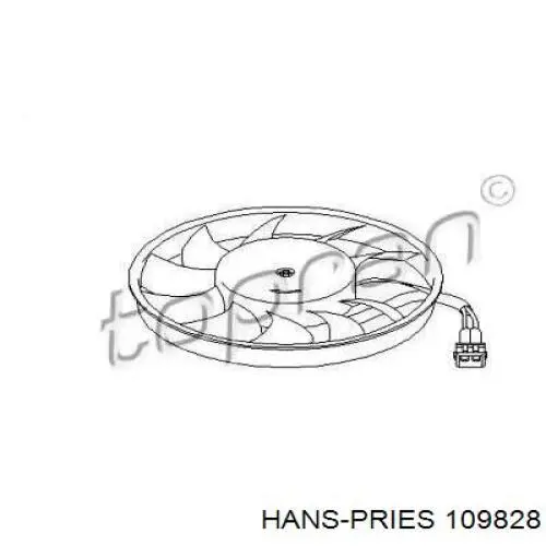 Крыльчатка радиатора охлаждения 109828 Hans Pries (Topran)