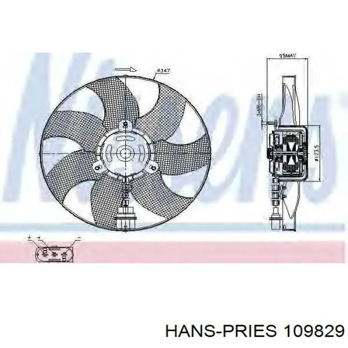 Электровентилятор охлаждения в сборе Hans Pries (Topran) 109829 цена, от 50.09 USD