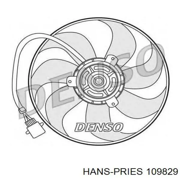Купить 109829 Hans Pries (Topran) Электровентилятор охлаждения в сборе (мотор+крыльчатка)