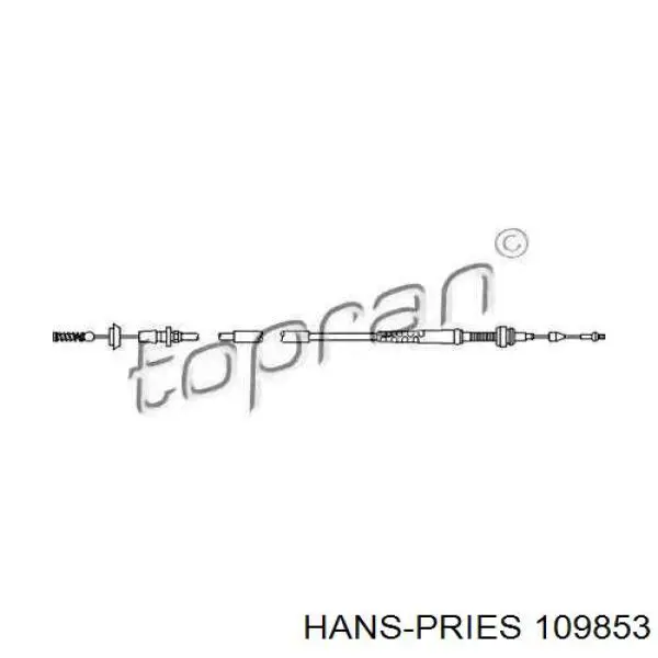 109853 Hans Pries (Topran) трос/тяга газа (акселератора)