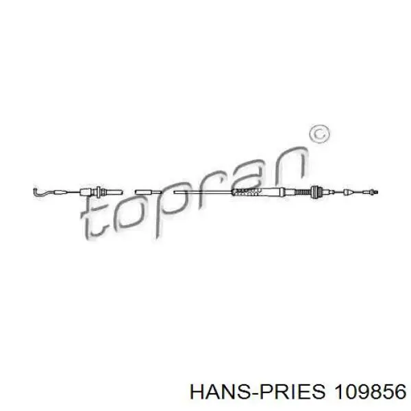 Трос газа 109856 Hans Pries (Topran)