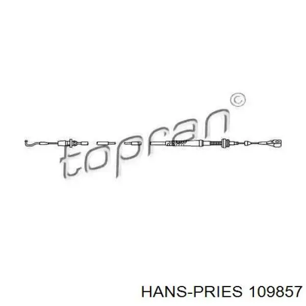 Трос газа 109857 Hans Pries (Topran)