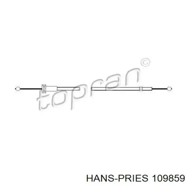 Трос открывания капота 109859 Hans Pries (Topran)