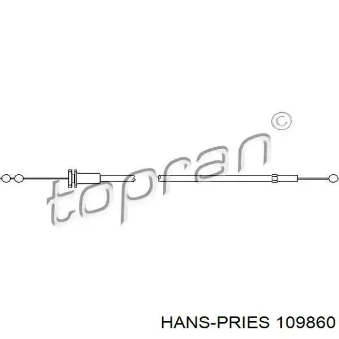 109860 Hans Pries (Topran) трос открывания капота