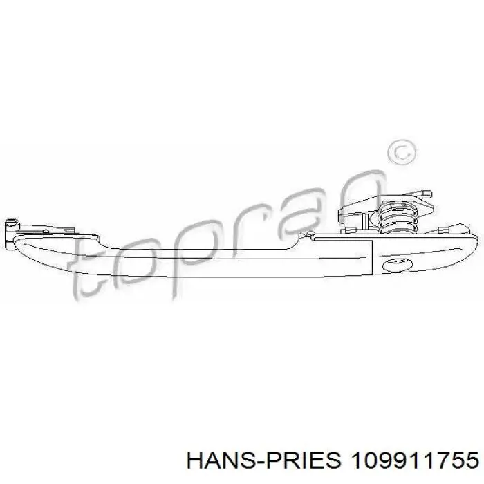 109 911 755 Hans Pries (Topran) ручка двери передней наружная