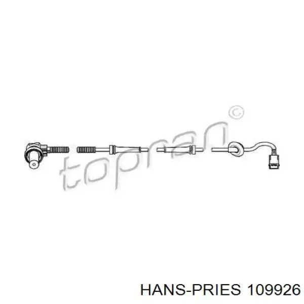 Датчик АБС (ABS) передний 109926 Hans Pries (Topran)