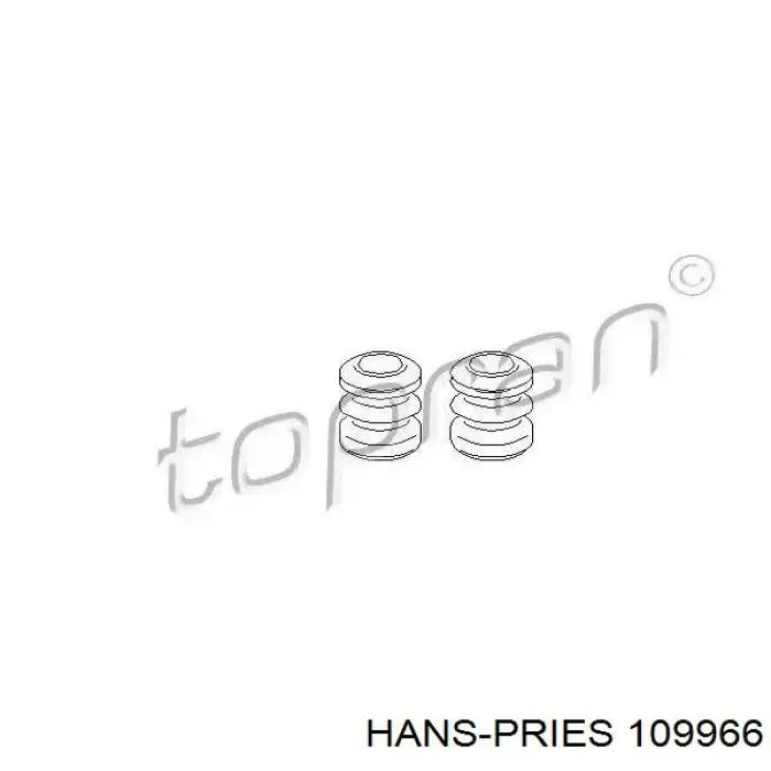 109966 Hans Pries (Topran) ремкомплект суппорта тормозного переднего