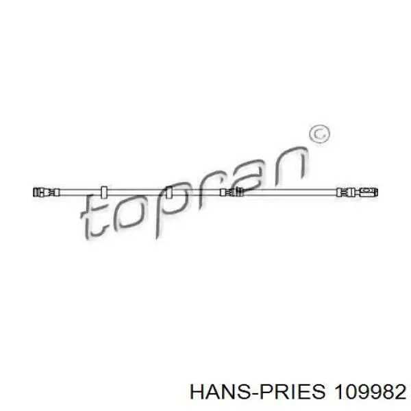 Шланг тормозной передний 109982 Hans Pries (Topran)