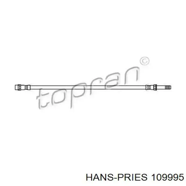 Шланг тормозной передний 109995 Hans Pries (Topran)